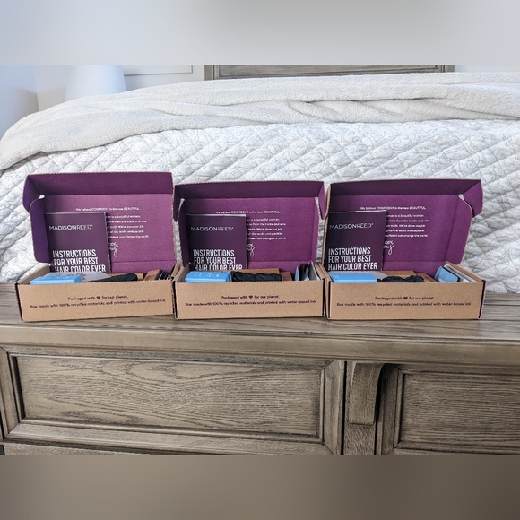 Set of 3 Madison Reed Permanent Hair Color Kits - Zocca Brown-6N Medium Neutral - Picture 3 of 5